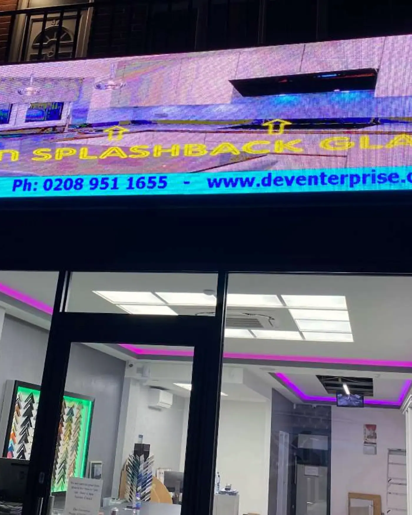 Digital LED fascia screen at Dev Enterprise