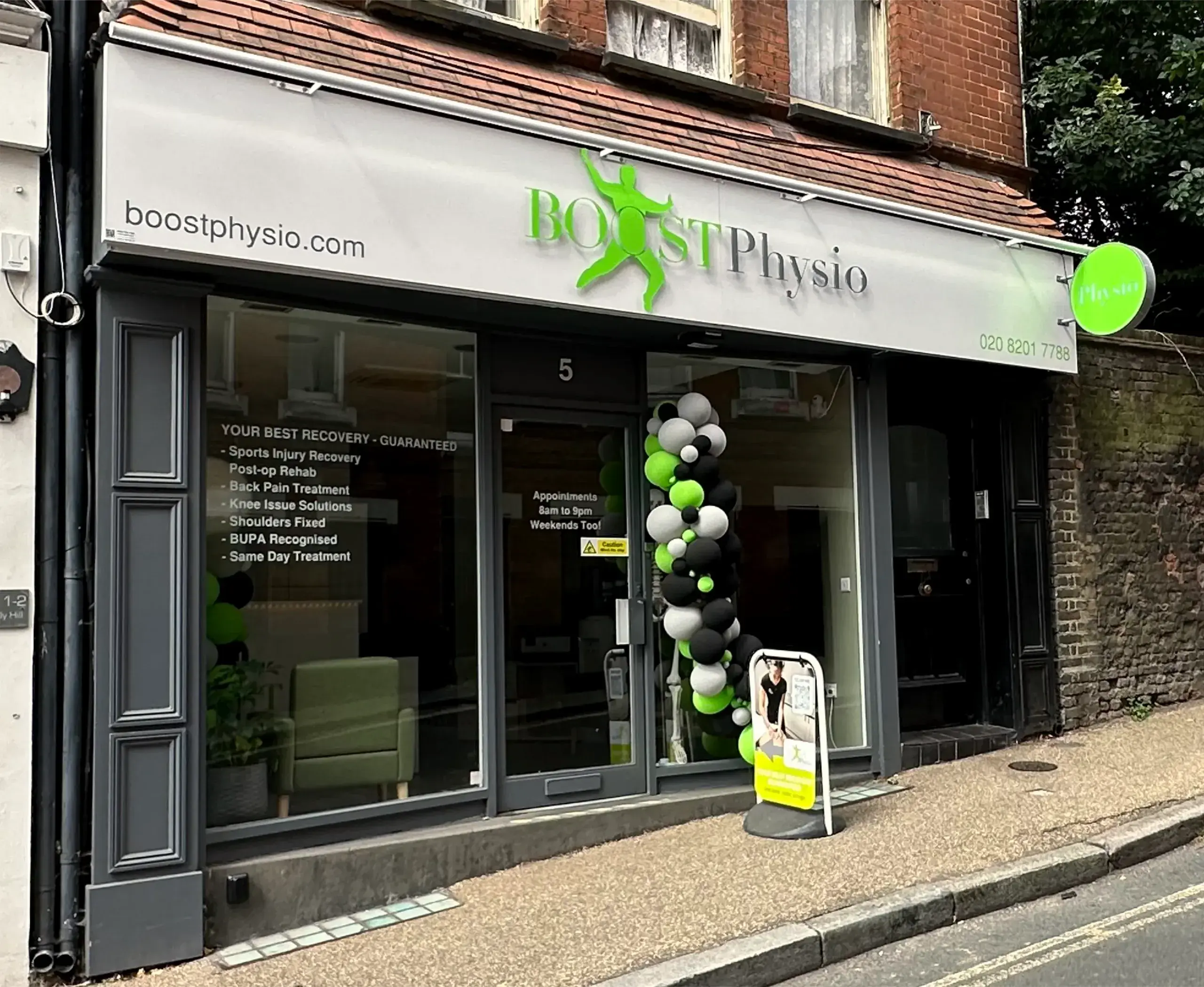 Boost Physio Acrylic Sign Hampstead